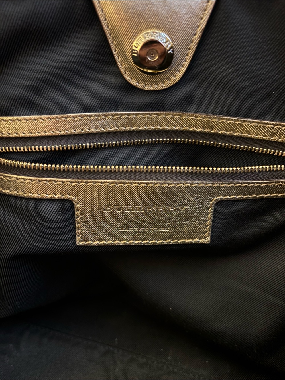 ✨RARE VINTAGE BURBERRY✨ Small Canter in Horseferry Check Beige Gold - Picture 5 of 16